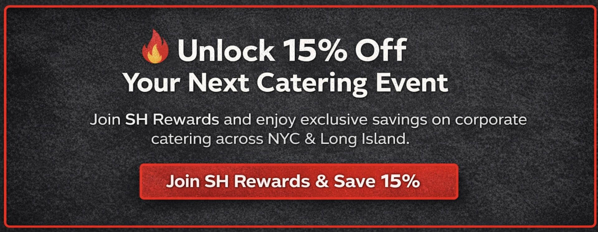 Save 15% on NYC corporate catering